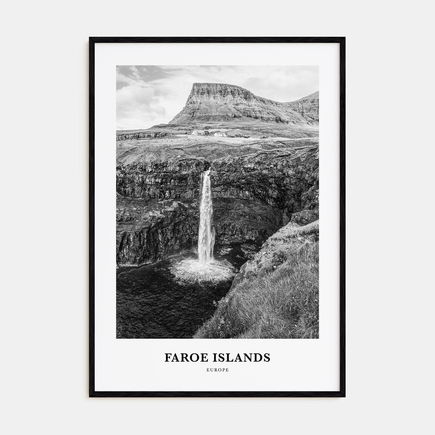 Faroe Islands Portrait B&W Poster