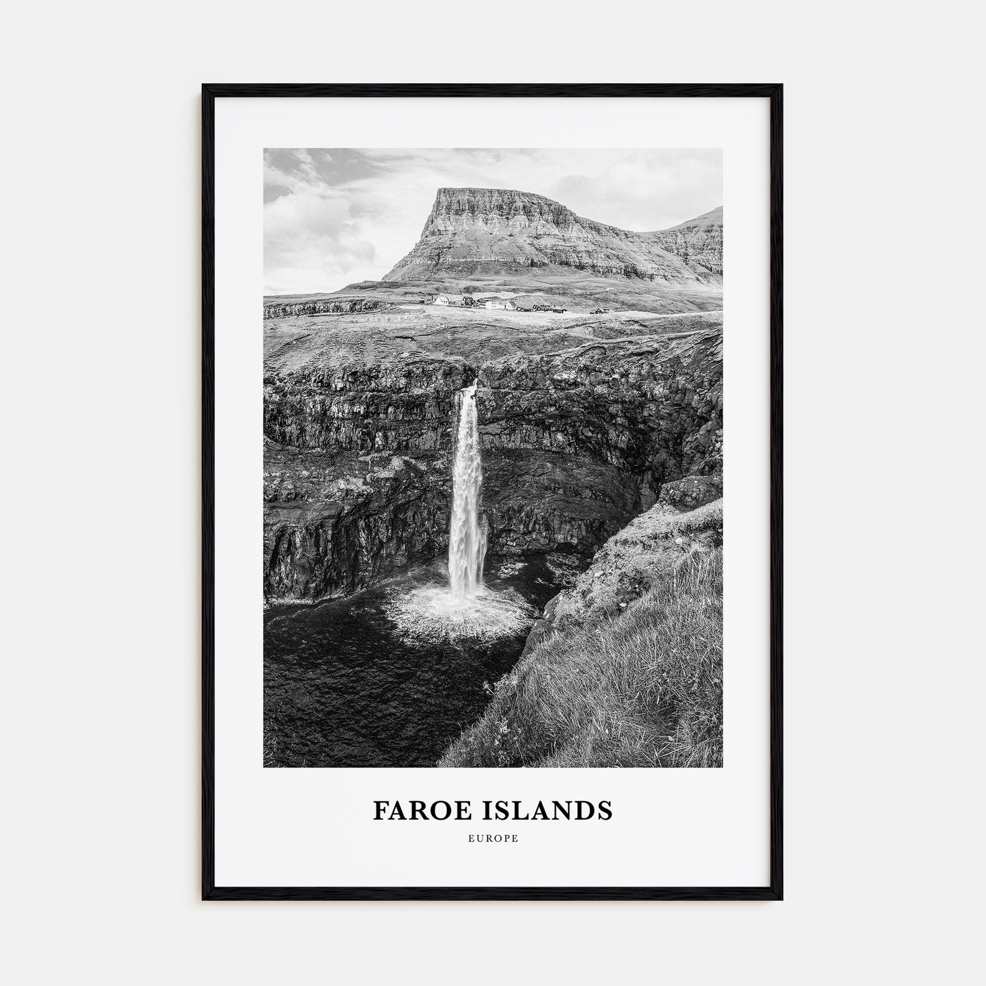 Faroe Islands Portrait B&W Poster