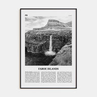 Faroe Islands Travel B&W Poster