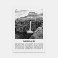 Faroe Islands Travel B&W Poster