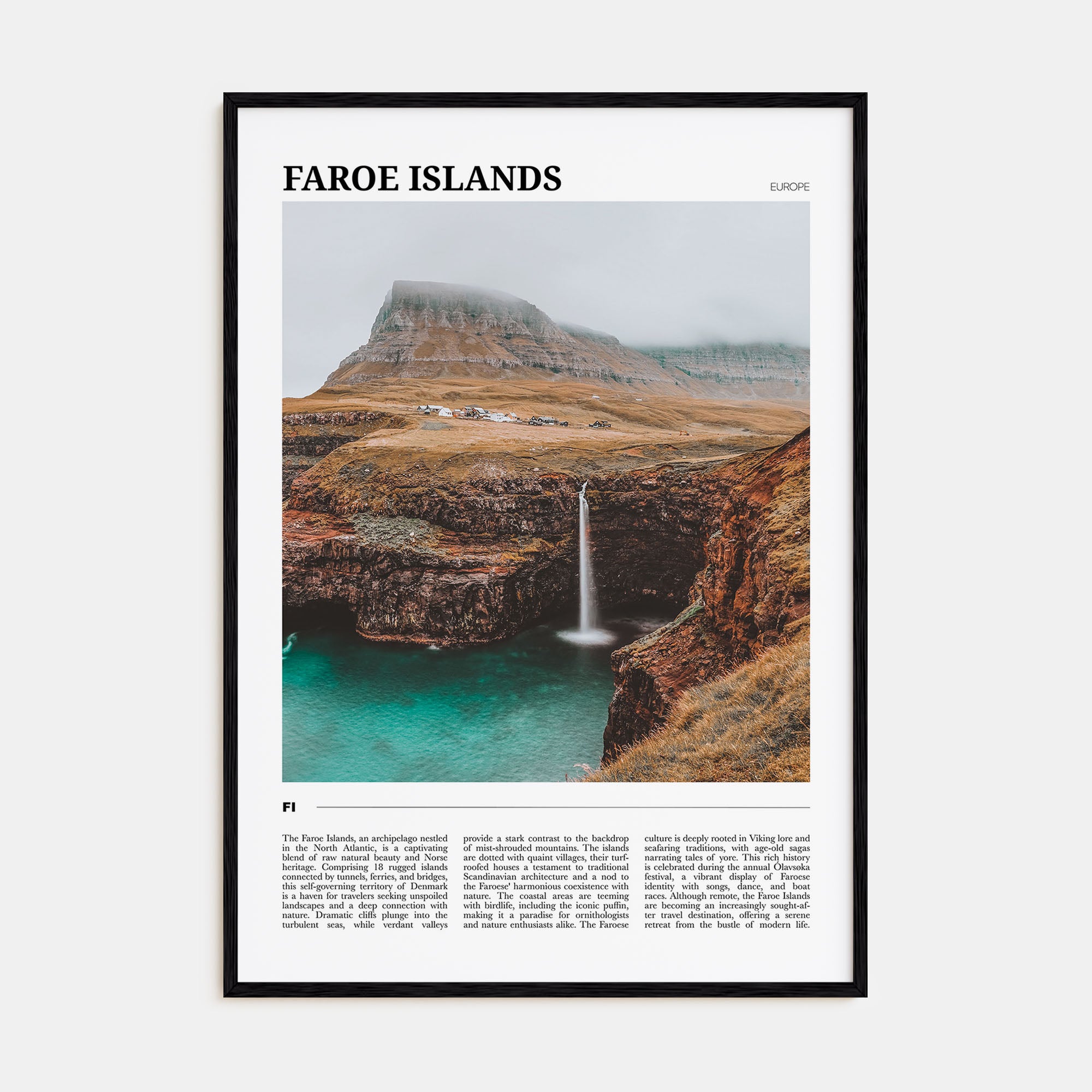 Faroe Islands Travel Color Poster