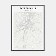 Fayetteville, Arkansas Map Portrait Poster