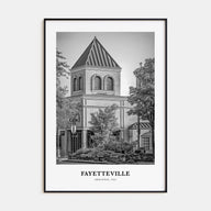 Fayetteville, Arkansas Portrait B&W Poster