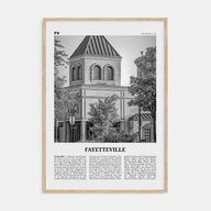 Fayetteville, Arkansas Travel B&W Poster