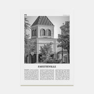 Fayetteville, Arkansas Travel B&W Poster