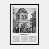 Fayetteville, Arkansas Travel B&W Poster