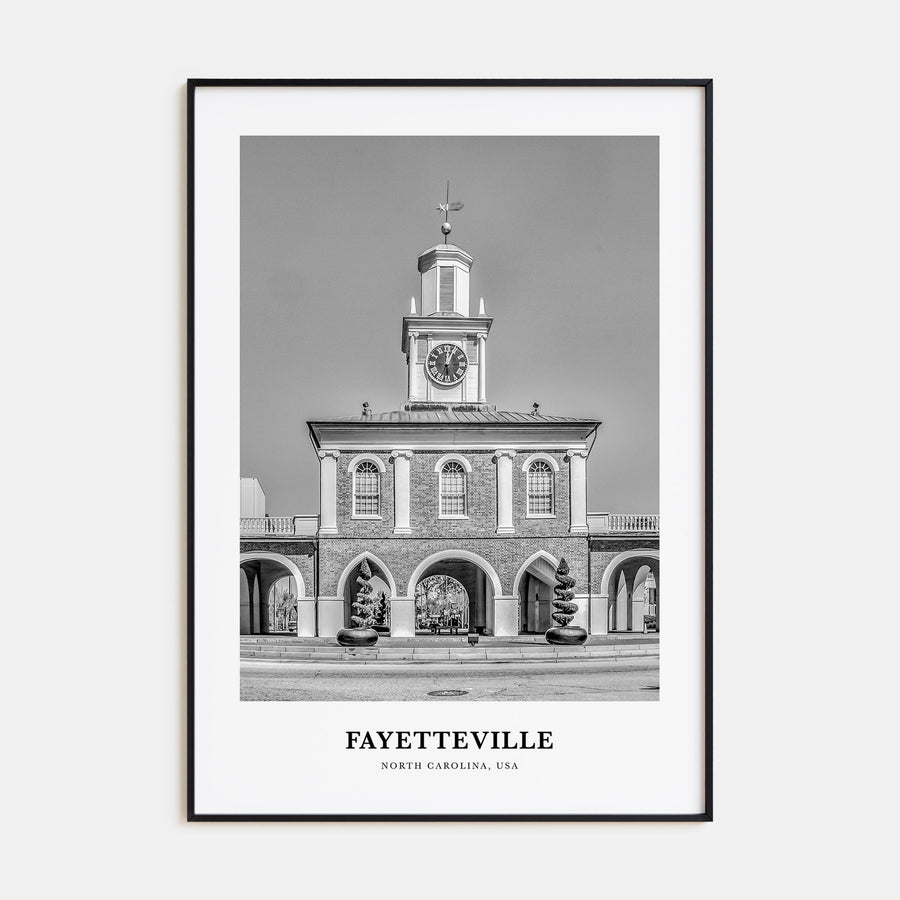 Fayetteville, North Carolina Portrait B&W Poster