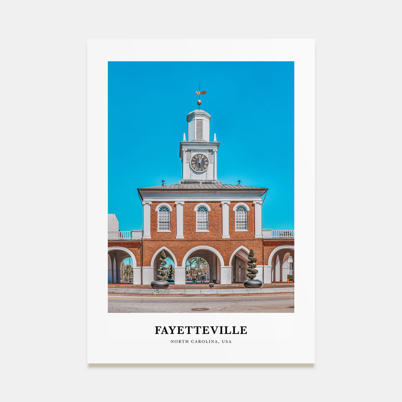 Fayetteville, North Carolina Portrait Color Poster