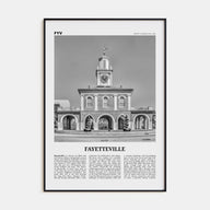 Fayetteville, North Carolina Travel B&W Poster
