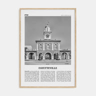 Fayetteville, North Carolina Travel B&W Poster