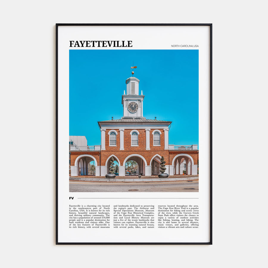 Fayetteville, North Carolina Travel Color Poster