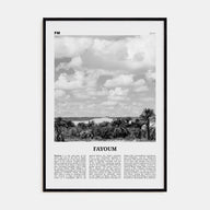 Fayoum Travel B&W Poster