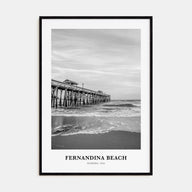 Fernandina Beach Portrait B&W Poster