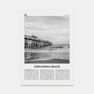Fernandina Beach Travel B&W Poster