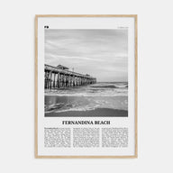 Fernandina Beach Travel B&W Poster