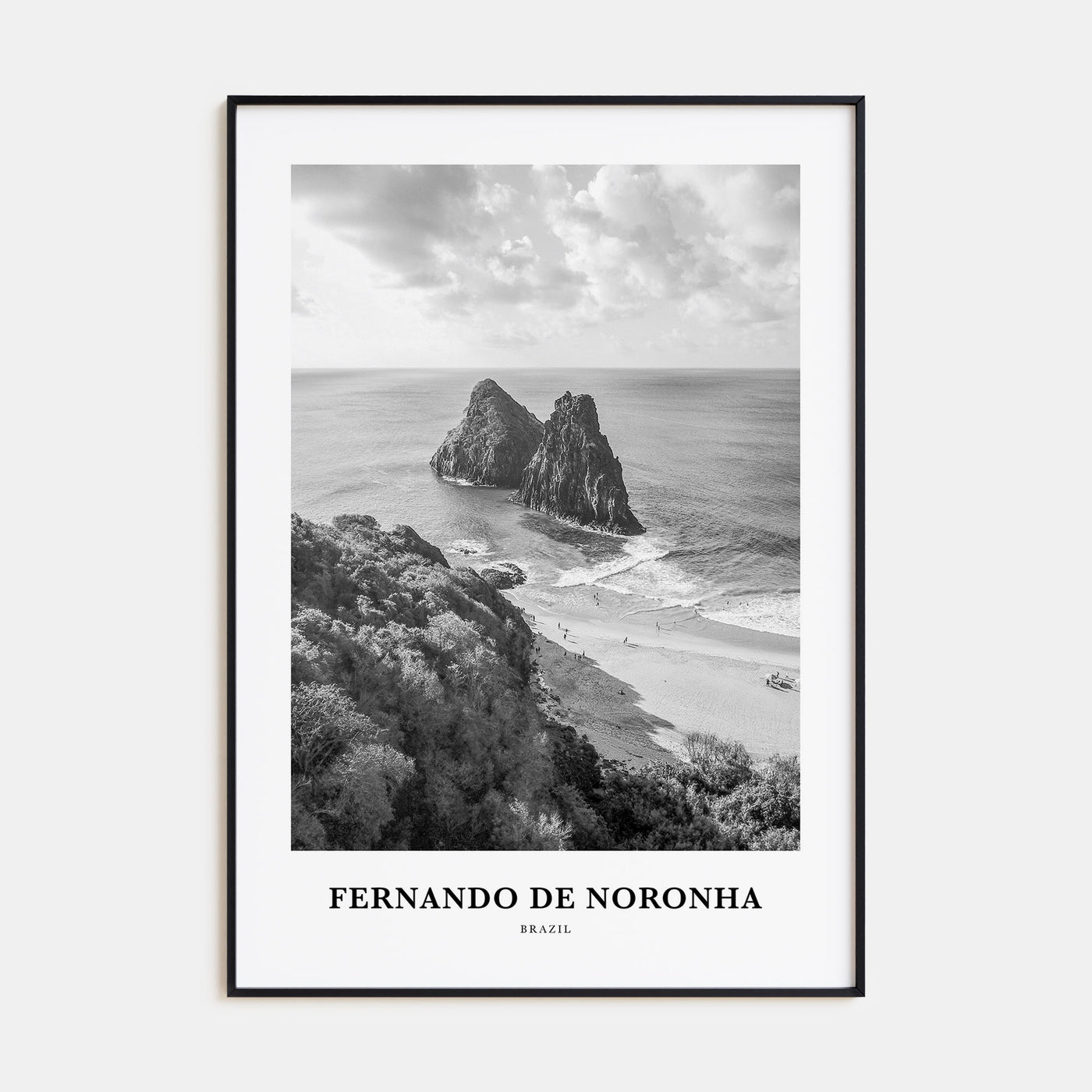 Fernando de Noronha Portrait B&W Poster