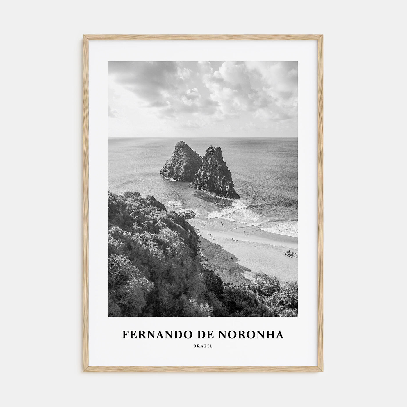 Fernando de Noronha Portrait B&W Poster