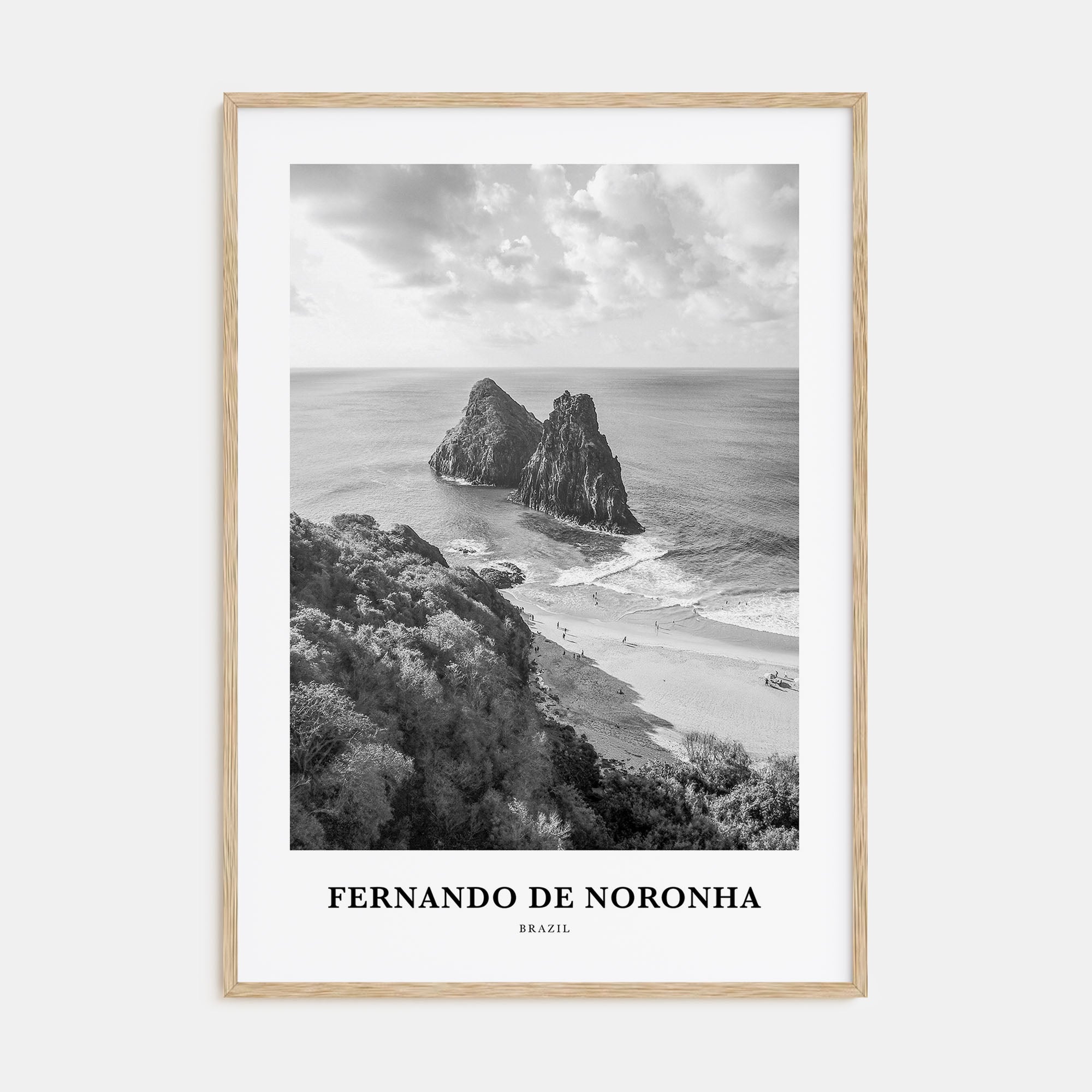 Fernando de Noronha Portrait B&W Poster