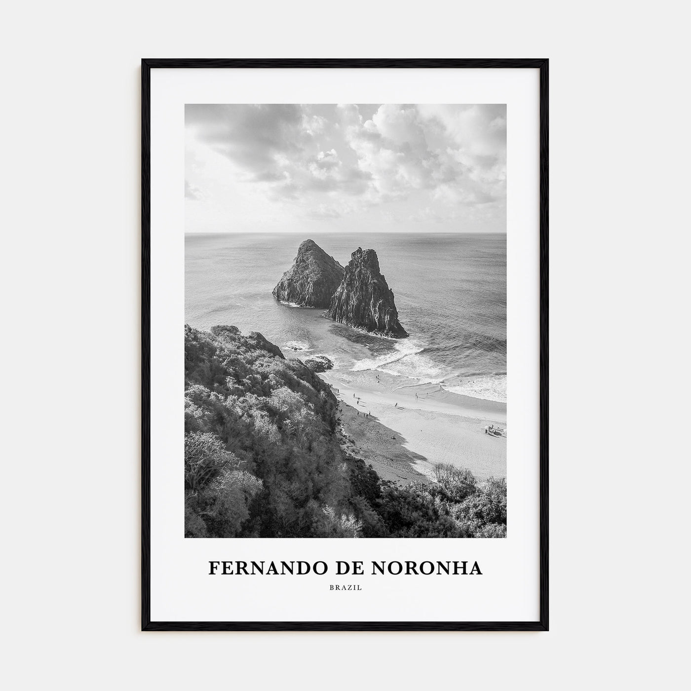 Fernando de Noronha Portrait B&W Poster