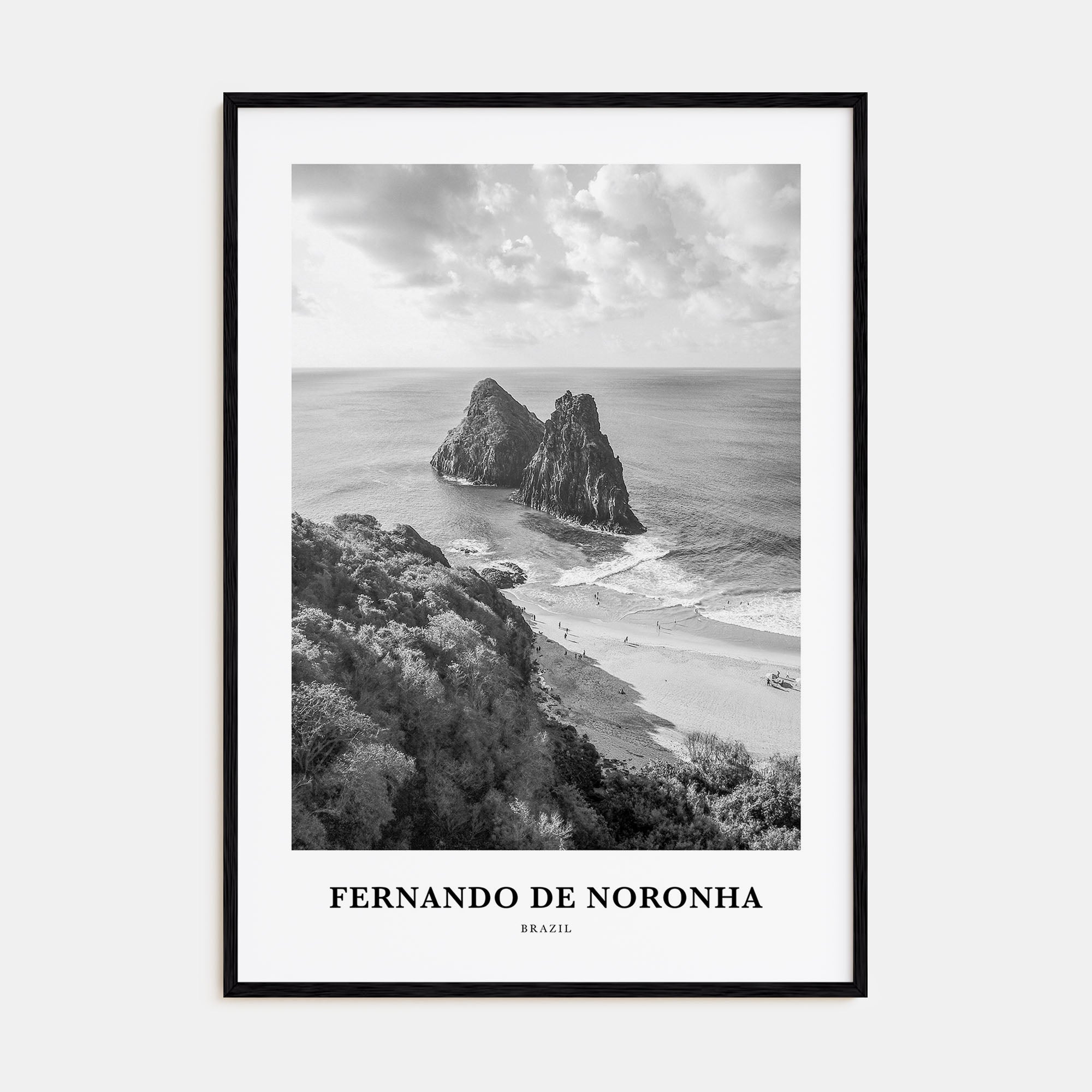 Fernando de Noronha Portrait B&W Poster