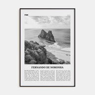 Fernando de Noronha Travel B&W Poster
