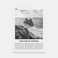 Fernando de Noronha Travel B&W Poster