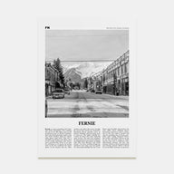 Fernie Travel B&W Poster