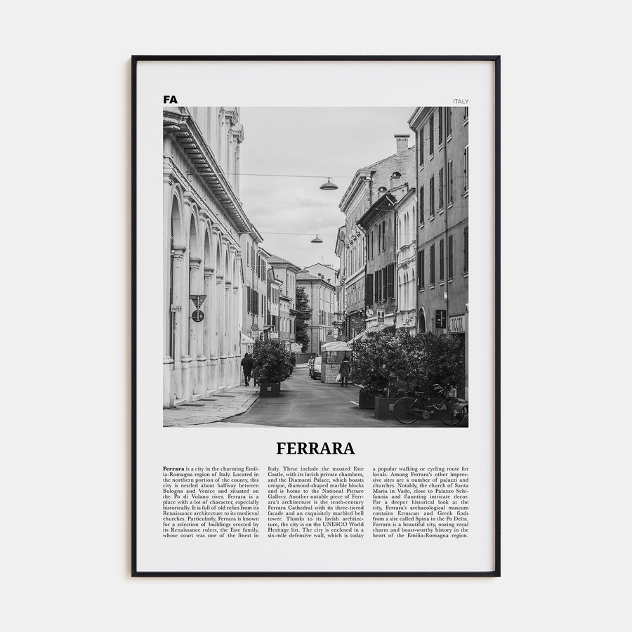 Ferrara Travel B&W Poster