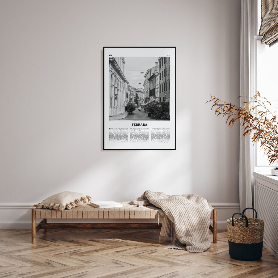Ferrara Travel B&W Poster