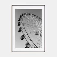 Ferris Wheel Photo B&W Poster