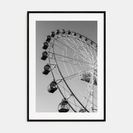 Ferris Wheel Photo B&W Poster