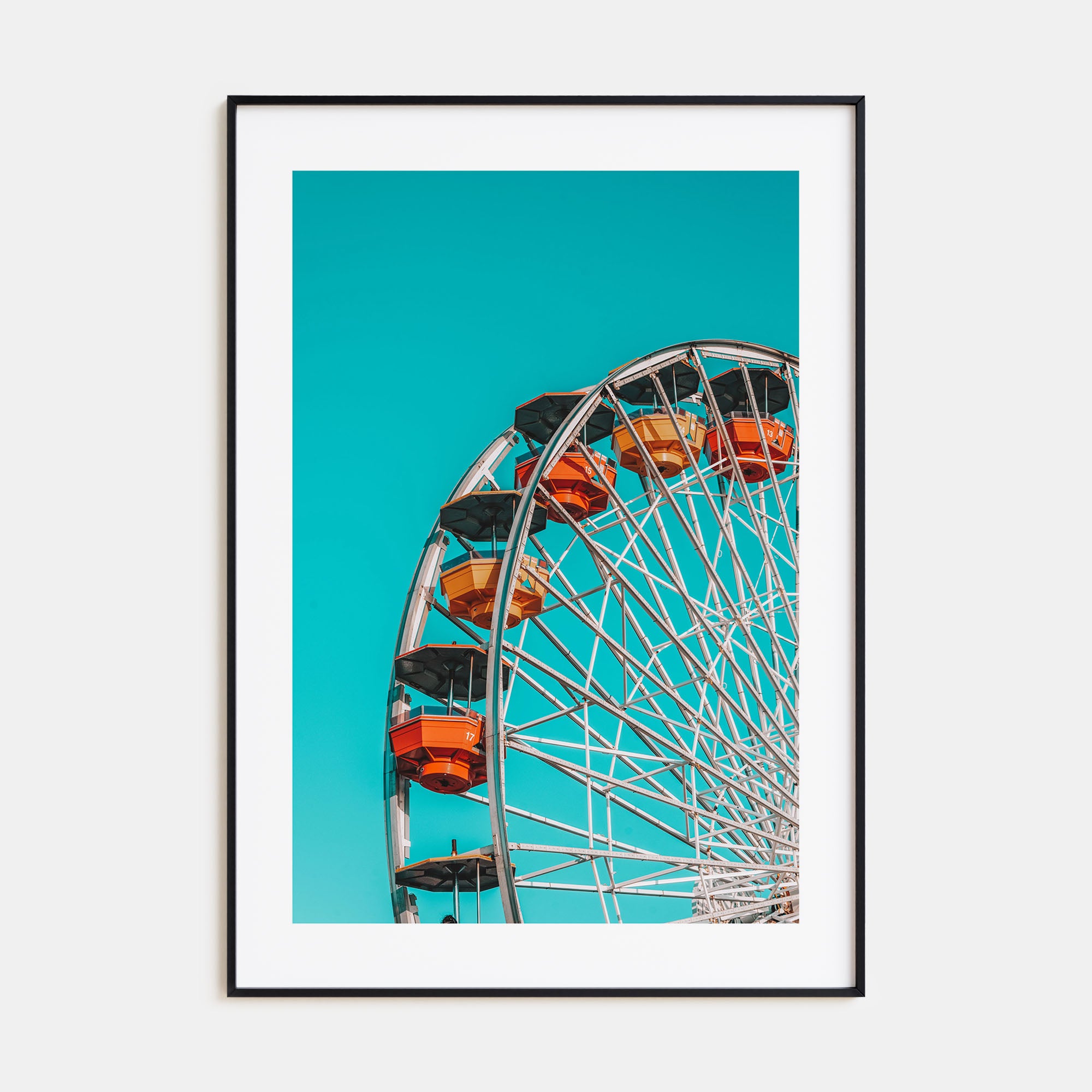Ferris Wheel Photo Color Poster