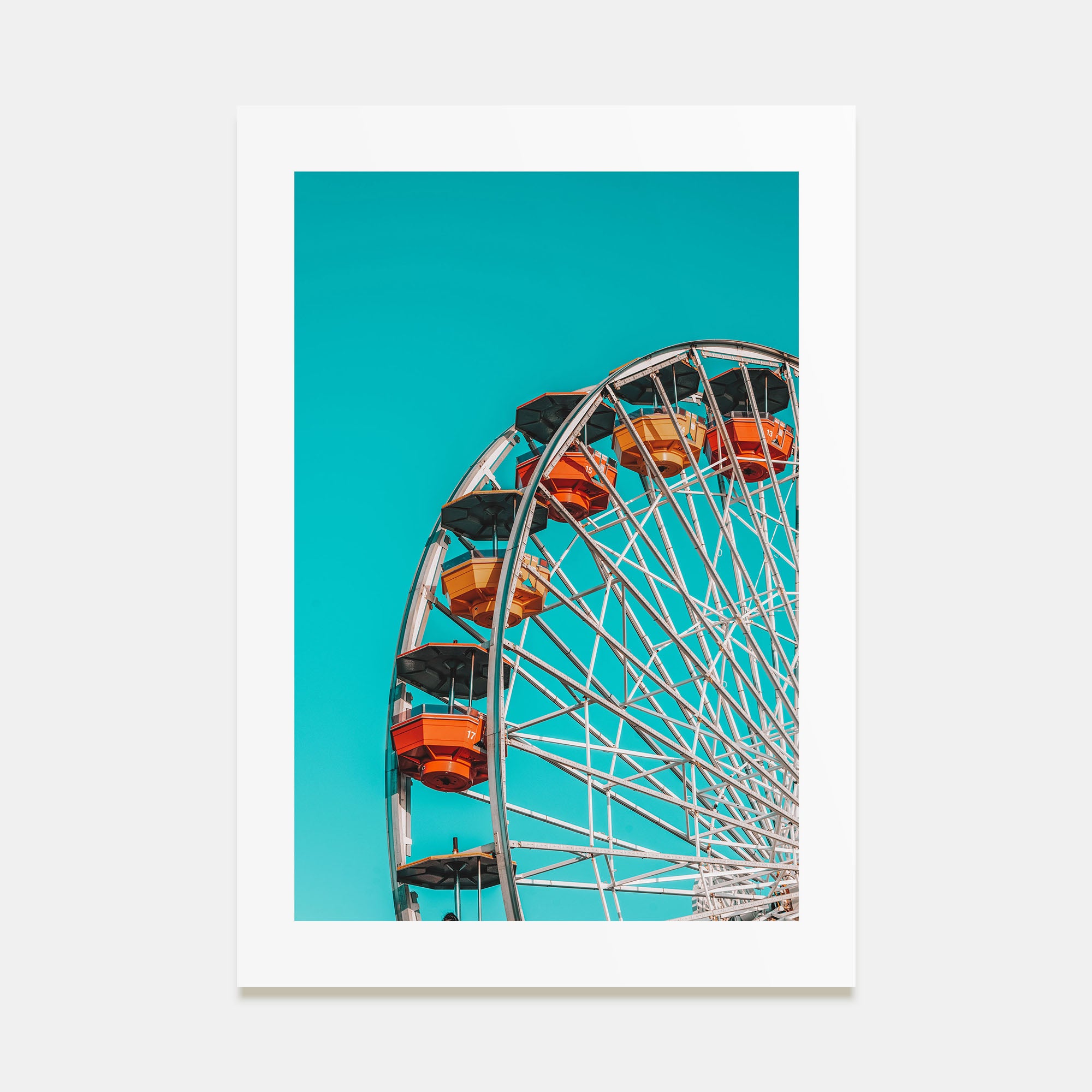 Ferris Wheel Photo Color Poster