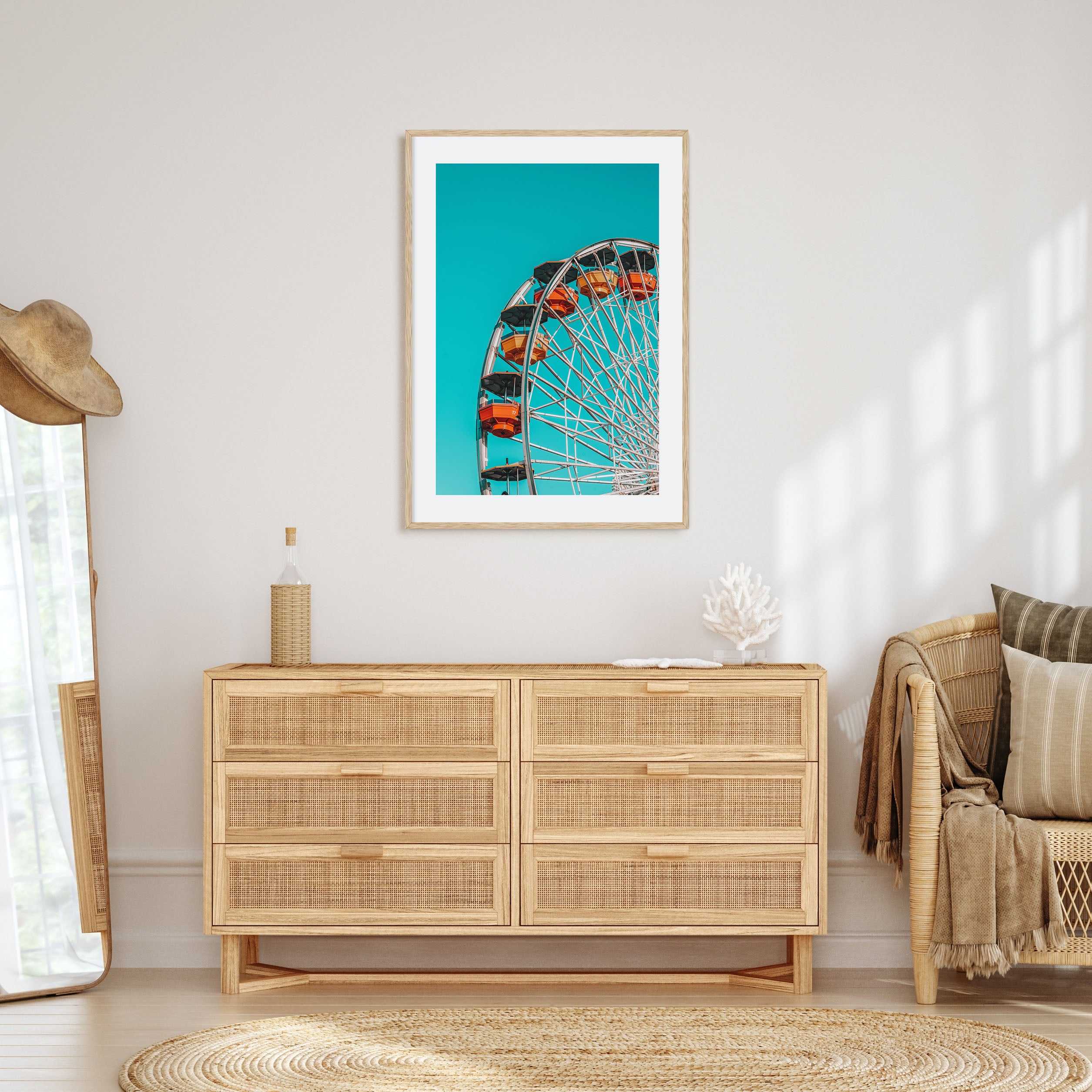 Ferris Wheel Photo Color Poster