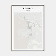Fethiye Map Portrait Poster