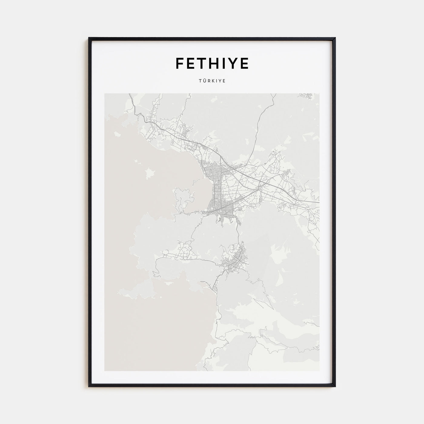 Fethiye Map Portrait Poster