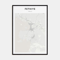 Fethiye Map Portrait Poster