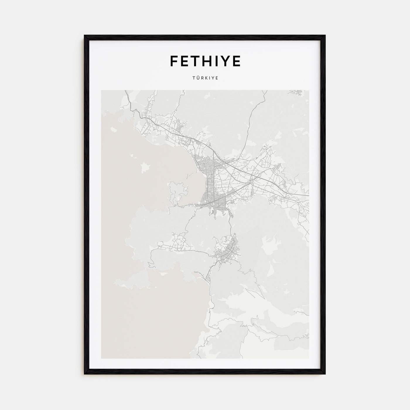 Fethiye Map Portrait Poster