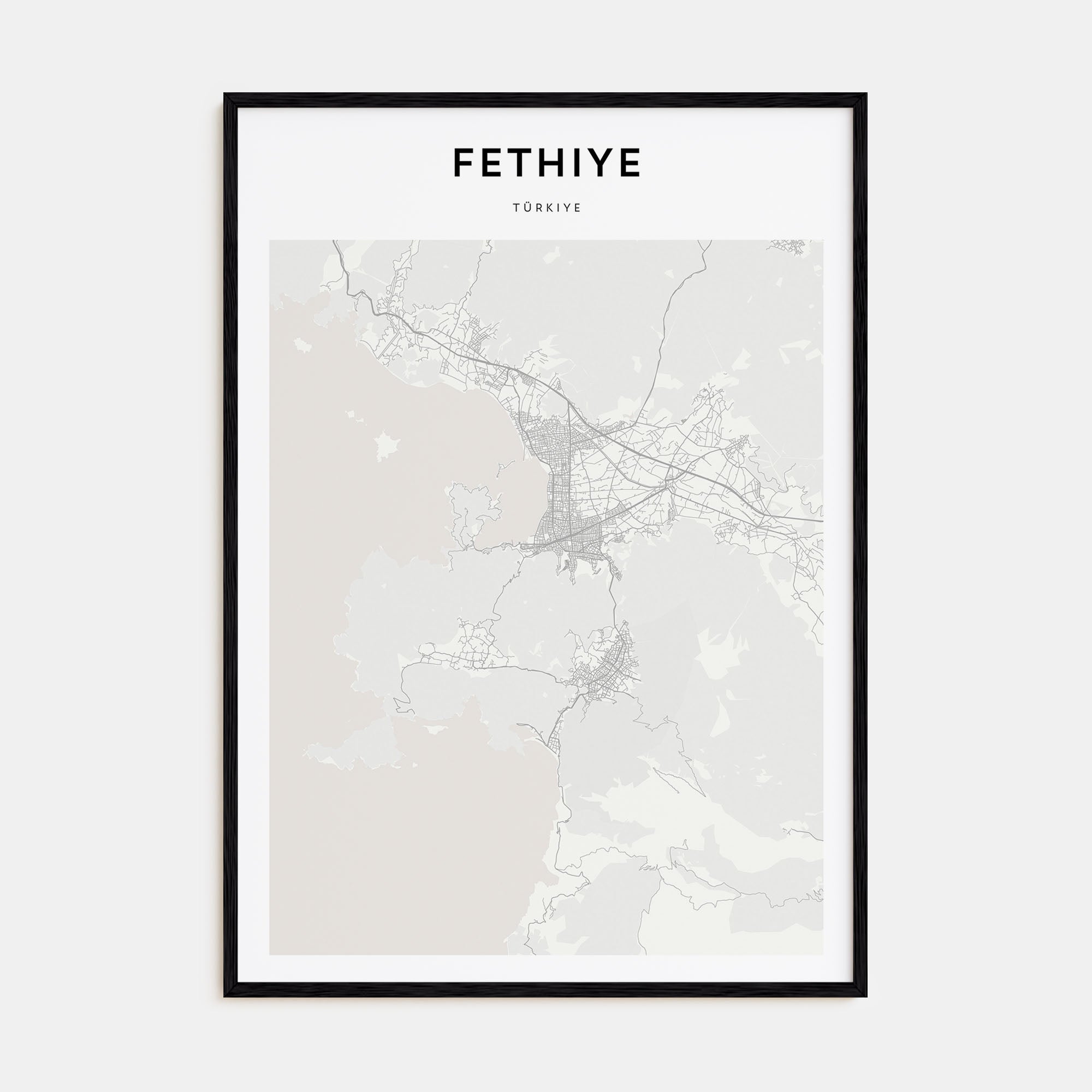 Fethiye Map Portrait Poster