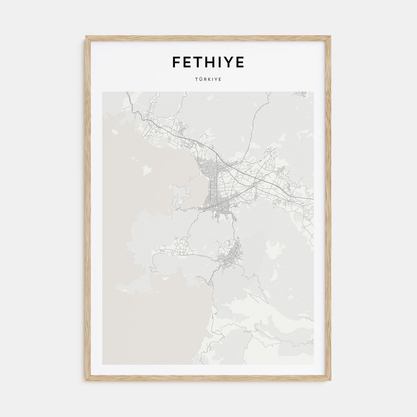 Fethiye Map Portrait Poster
