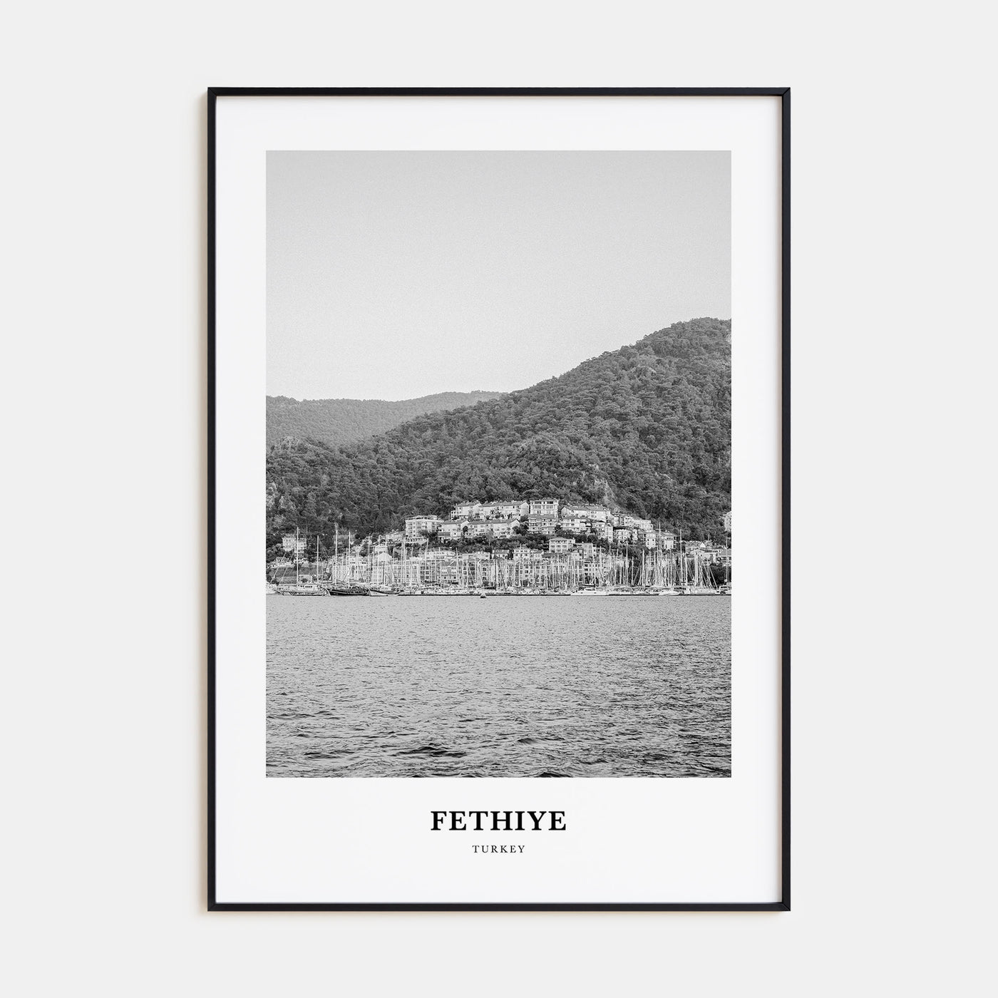 Fethiye Portrait B&W Poster