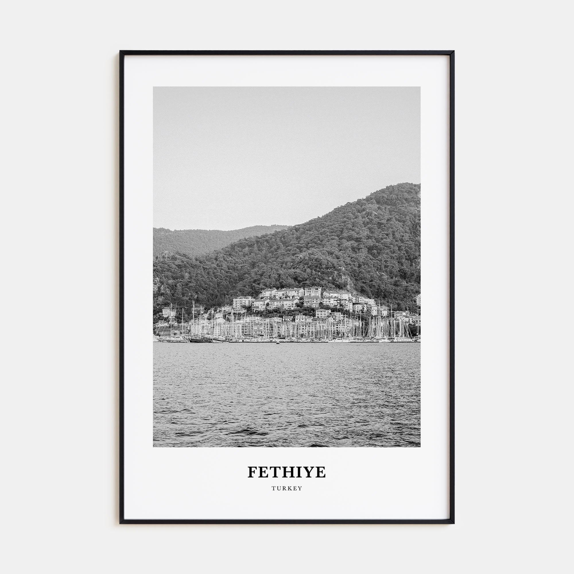 Fethiye Portrait B&W Poster