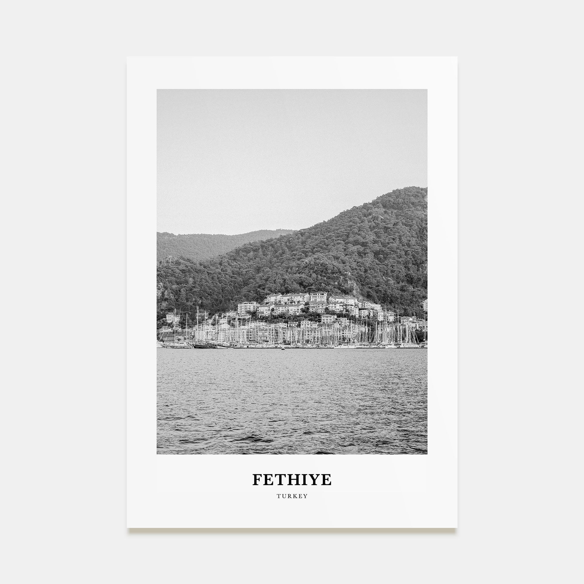 Fethiye Portrait B&W Poster