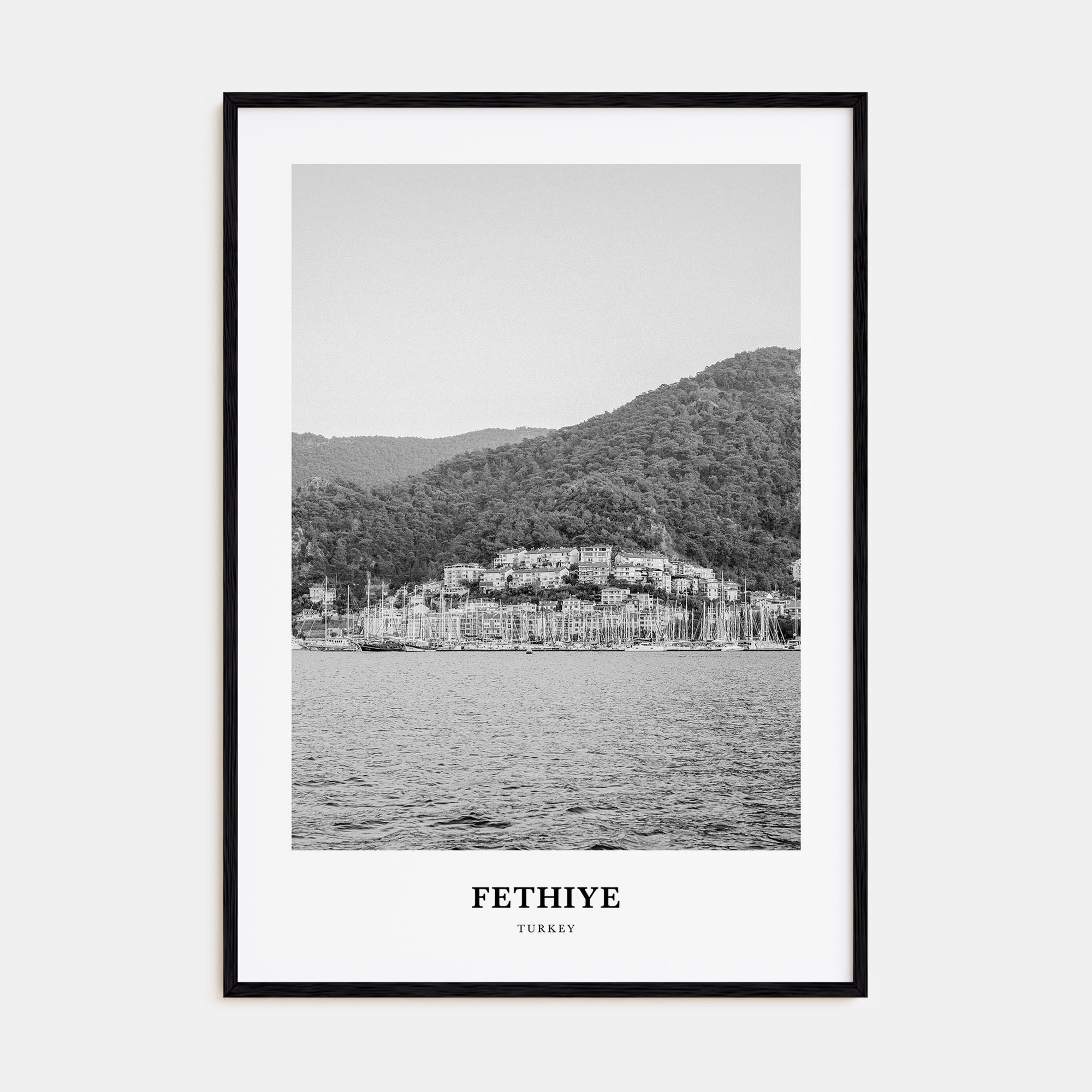 Fethiye Portrait B&W Poster
