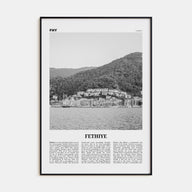 Fethiye Travel B&W Poster