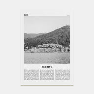 Fethiye Travel B&W Poster