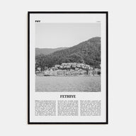 Fethiye Travel B&W Poster