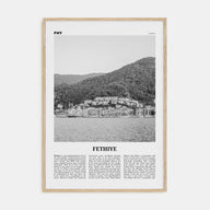Fethiye Travel B&W Poster