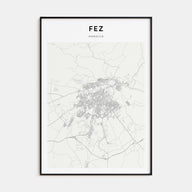 Fez Map Portrait Poster