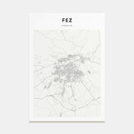 Fez Map Portrait Poster